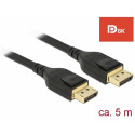 DisplayPort kaabel 5.0m, kullatud, kolmekordne varje, 8K Ultra HD (7680x4320@60Hz), must