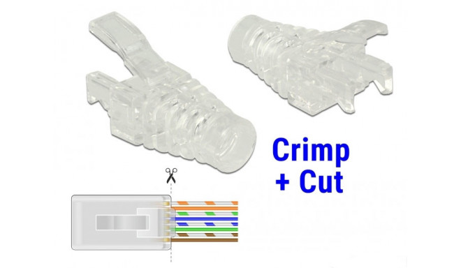 Delock Strain Relief Boot for RJ45 Crimp+Cut plug 20 pieces