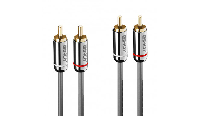 1m Dual Phono Audio Cable, Cromo Line