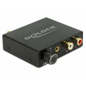 Konverter TosLink/ Digital Coaxial - 2xRCA (analoog audio) HD, kõrvaklappide võimendajaga