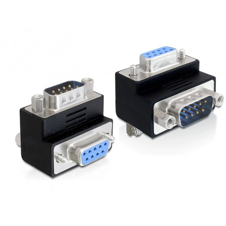 Delock Adapter Sub-D 9 pin male > female 90° angled