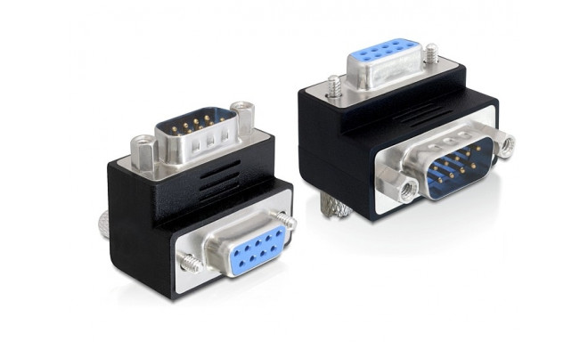 Delock Adapter Sub-D 9 pin male > female 90° angled