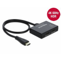 HDMI splitter, 1 sisse/ 2 välja, USB toide, 4K@60Hz