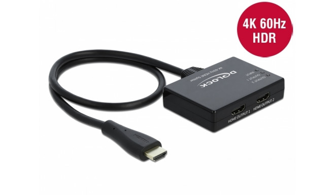 HDMI splitter, 1 sisse/ 2 välja, USB toide, 4K@60Hz