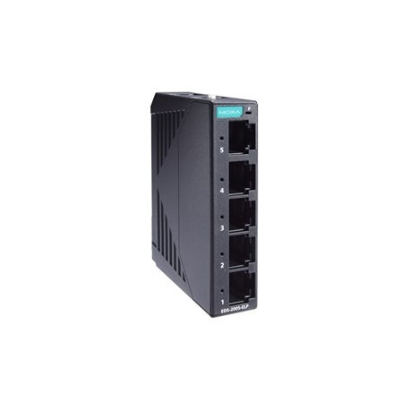 Unmanaged Fast Ethernet switch with 5 10/100BaseT(X) ports and -10 to 60°C operating temperature, pl