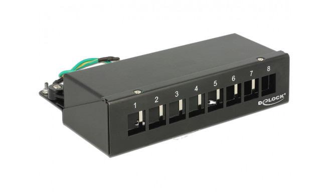 Delock Keystone Desktop Patch Panel 8 Port black