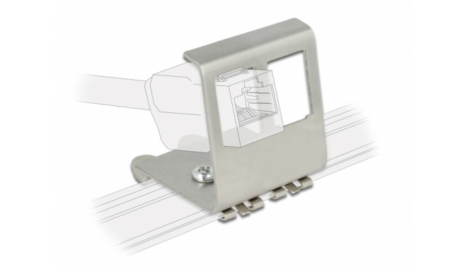 Delock Keystone Metal Mounting 2 Port for DIN rail