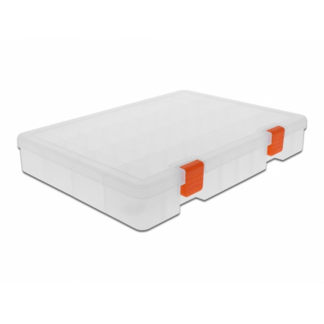 Delock Transparent sorting plastic box with 36 compartments