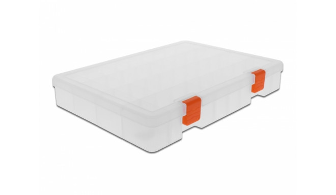 Delock Transparent sorting plastic box with 36 compartments