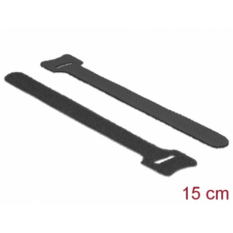 Delock Hook-and-loop fasteners L 150 mm x W 12 mm 10 pieces black