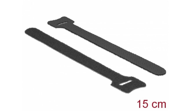 Takjapael kaabliside 12mm x 150mm, must, (10.tk)