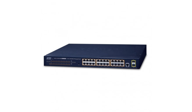 IPv4, 24-Port Managed 802.3at POE+ Gigabit Ethernet Switch + 2-Port 100/1000X SFP (300W PoE Budget, 