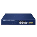 Switch: 8 x 10/100/1000Mbps, 2 x SFP, 1 x RJ-45 console, Layer 2/4, räkitav