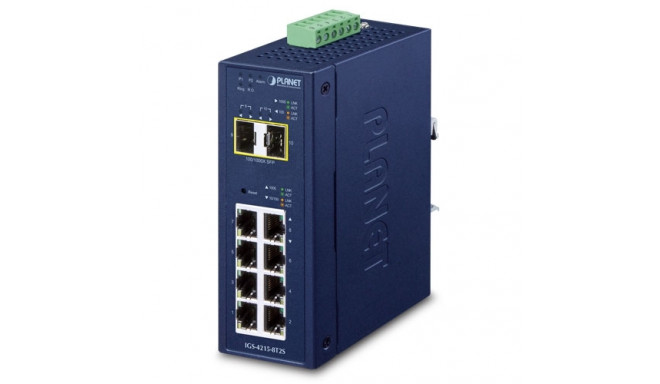 Switch: 8 x 10/100/1000Mbps, 2 x SFP, 1 x RJ-45 console, Layer 2/4