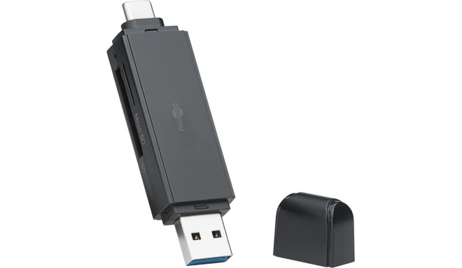 USB 3.0 – USB-C and A card reader for reading microSD and SD memory cards