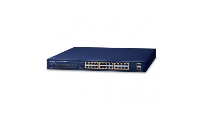 Switch: 24 x 10/100/1000Mbps PoE+,  2x SFP, 240W PoE Budget, Standard/VLAN/Extend mode