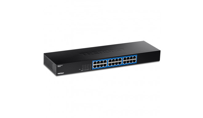 Switch: 24 x 10/100/1000Mbps, madal voolutarve, räkitav