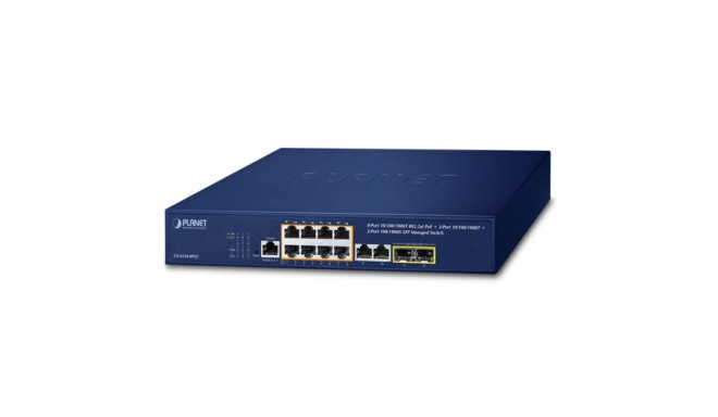 L2+ 8-Port 10/100/1000T 802.3at PoE + 2-Port 10/100/1000T + 2-Port 100/1000X SFP Managed Switch
