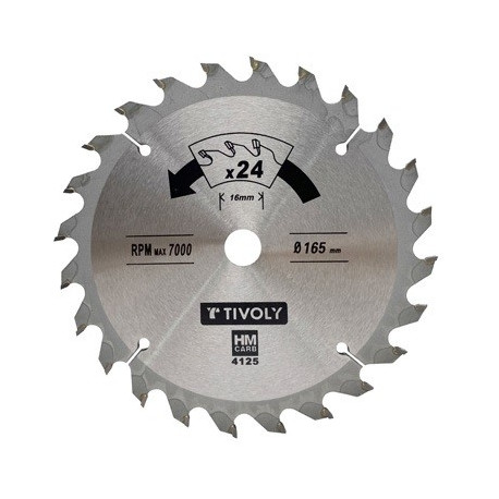 Diskinis pjūklas medžiui Tivoly 160x20x2.45/1.5mm, z20, 15°, (16mm adapteris)