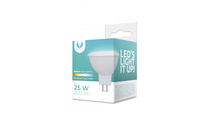 LED Bulb GU5,3 MR16 3W 12V 6000K 240lm Forever Light