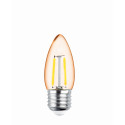 Forever Light LED lamp E27 C35 2W 230V 2200K 180lm COG, kuldne