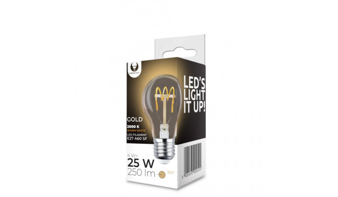 LED Bulb Filament E27 A60 4W 230V 2000K 250lm SF gold Forever Light