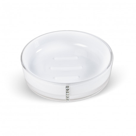 Tatkraft Diamond White Soap Dish Multilayer Acrylic