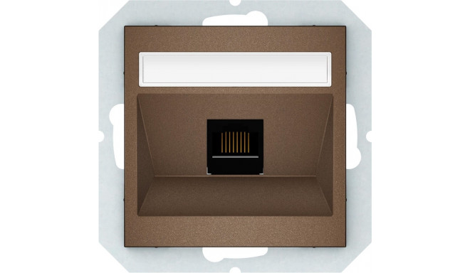 COMPUTER SOCKET 6CAT MOCHA KLRJ45 QR