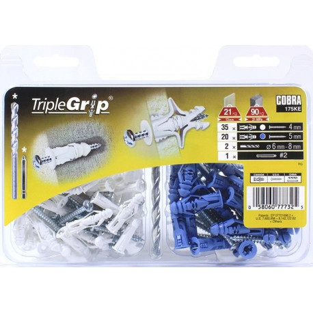 ANCHOR DRYW TRIPLE 5x32 plast 55 tk