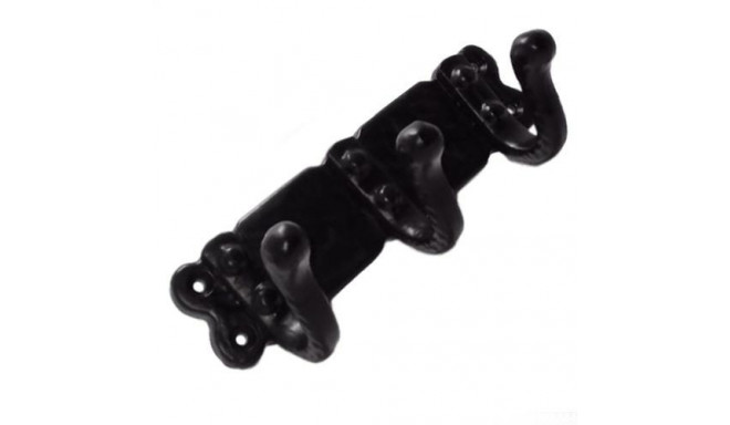 TRIPLE ROBE HOOK GB-2506 115X40MM BLACK