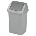 TRASH BIN CURVER CLICK-IT 9L SILVER