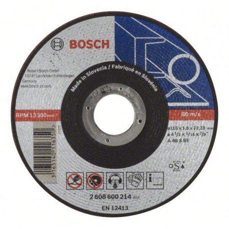 CUTTING DISC METAL 115X22X1.6MM BOSCH