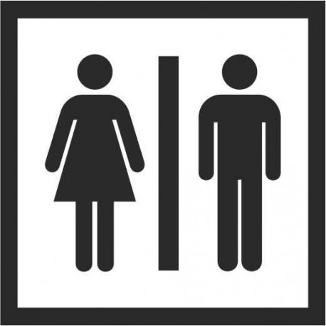 KLEEBIS WC ÜLDINE 130X130MM