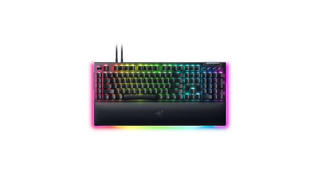 Razer Mechanical Gaming Keyboard BlackWidow V4 Pro RGB LED light, US, Wired, Black, Yellow Switches,