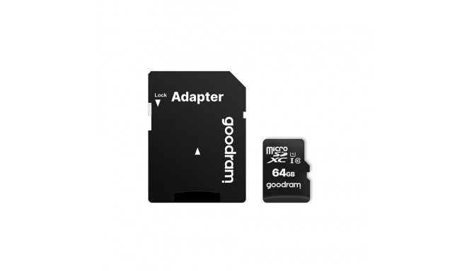 GoodRam memory card 64GB microSDXC cl. 10 UHS-I 30 / 15 MB/s + adapter