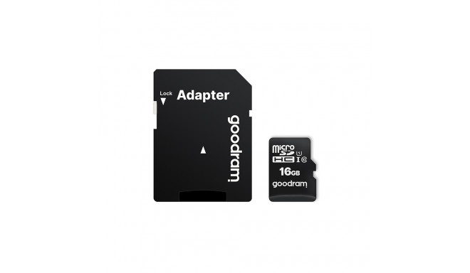 GoodRam memory card microSDHC 16GB C10 UHS-I + adapter