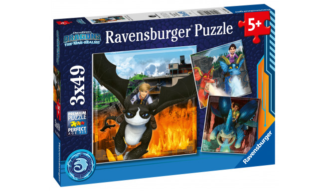 Ravensburger pusle 3x49 Kuidas treenida oma draakonit