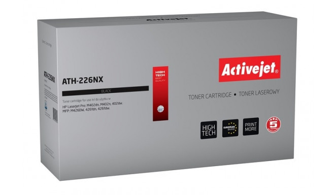 Activejet ATH-226NX Toner (replacement for HP 226X CF226X; Supreme; 9,000 pages; black)