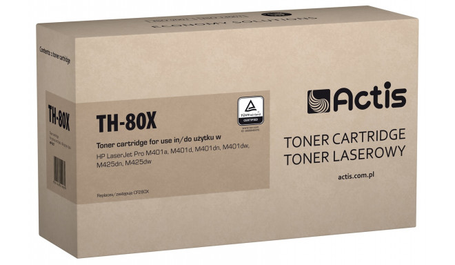Actis TH-80X Toner (replacement for HP 80X CF280X; Standard; 6900 pages; black)