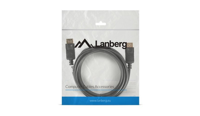 Lanberg CA-DPDP-10CC-0030-BK DisplayPort kaabel 3 m must