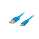 Lanberg kaabel USB 2.0 - microUSB QC 1m, sinine