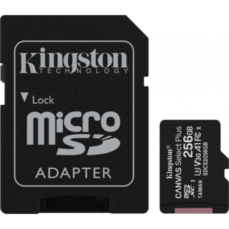 Kingston memory card microSDXC 256GB UHS-I + adapter