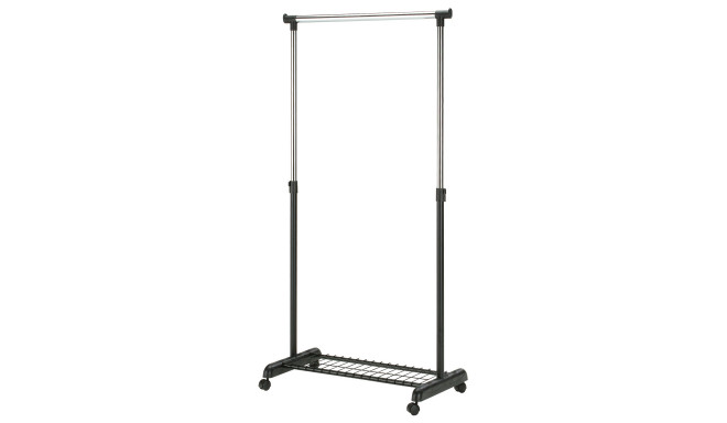 Clothes hanger trolley FRANK 83x43xH93,5-168cm, black/chrome