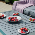 Garden furniture set TOMSON table and corner sofa, grey