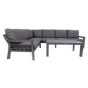 Garden furniture set TOMSON table and corner sofa, grey
