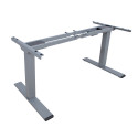 Table leg ERGO OPTIMAL with 2 motors, silver grey