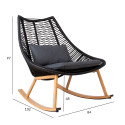 Rocking chair HELSINKI black