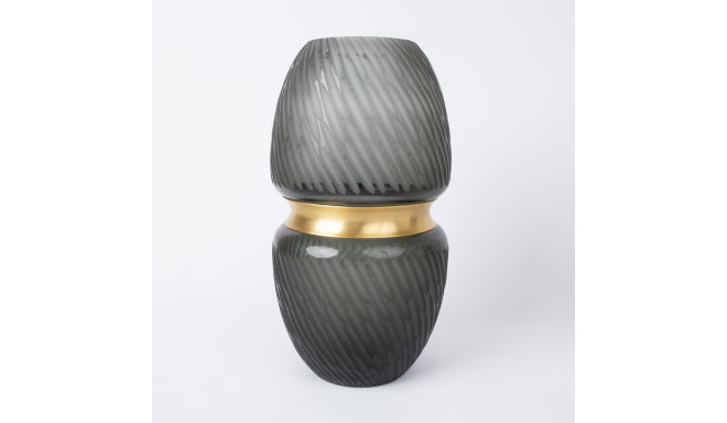 Vase LUXO D13,5xH23cm green/gold