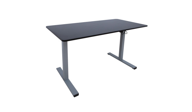 Desk ERGO OPTIMAL with 1 motor 120x60xH71-116cm, black/silver grey