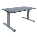 Desk ERGO OPTIMAL with 2 motors 140x80cm, black